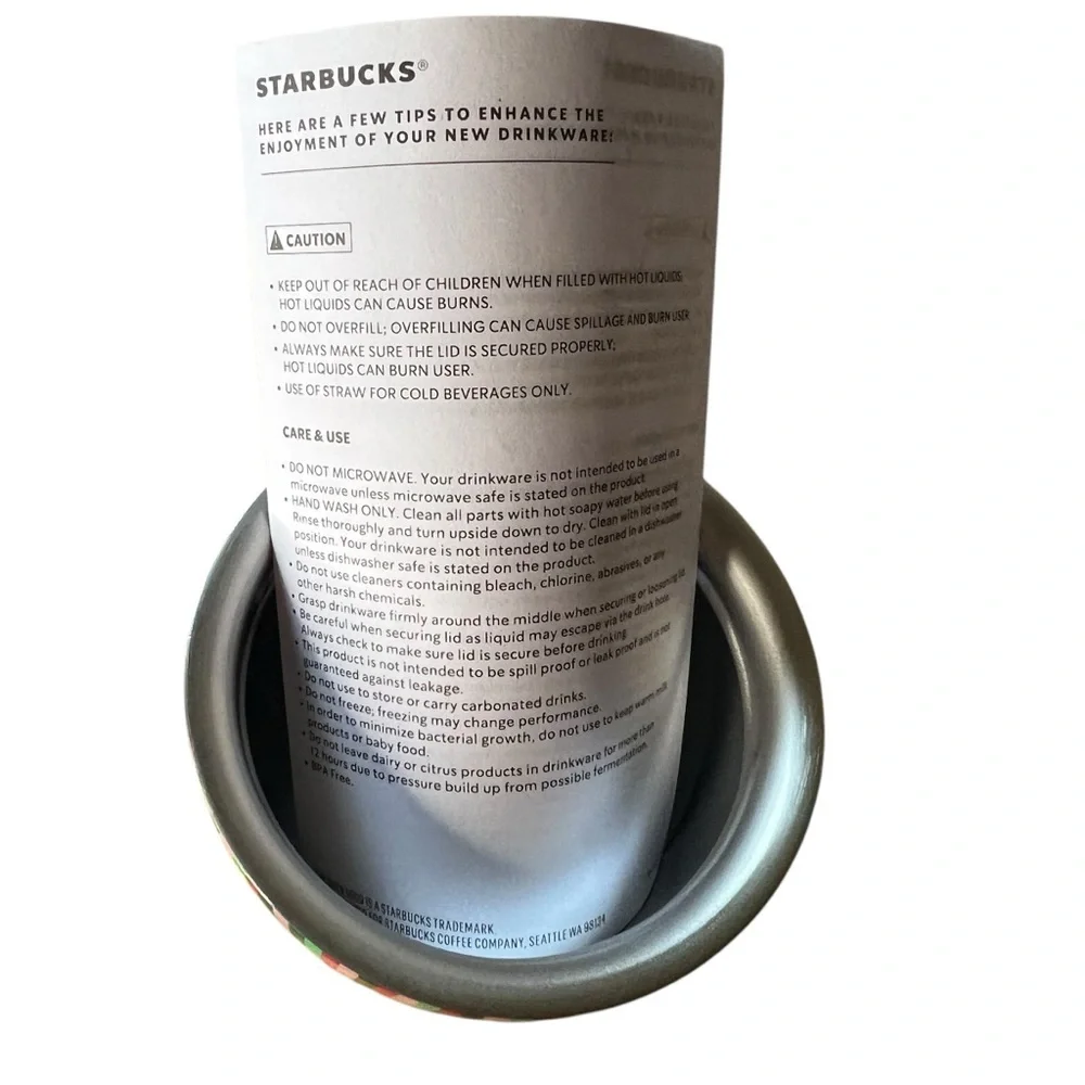 Starbucks 2024 24 oz Venti Cup Rare Design Sip or Straw Coffee Tumbler Brand New